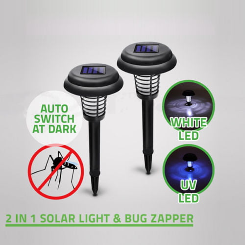 kristal rol deuropening Solar Powered LED Light Pest Bug Zapper Insect Mosquito Killer Lamp Garden  Lawn - Walmart.com