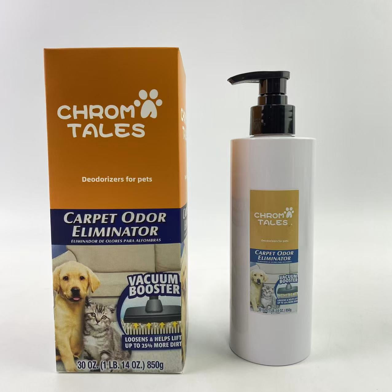 CHROMA TALES Deodorizers for pets,Pet Odor and Stain Eliminator - 30 oz ACTIVE Enzyme Cleaner for Dog & Cat Urine, Stain Remover Spray for Carpet