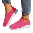 thumbnail image 3 of Domzle Walking Shoes Women Slip on Sneaker Non Slip Work Arch Support Tennis Plantar Fasciitis Orthopedic Breathable Mesh Comfortable Ladies Nursing Hot Pink 42, 3 of 5