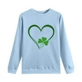 thumbnail image 6 of St Patricks Day Shirt Women Heart Shamrock Print Shirts Casual Crewneck Sweatshirt Irish Long Sleeve Tops Saint Patricks Day Shirt, 6 of 7