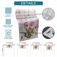 thumbnail image 6 of Pink Tulip Table Runner - 60 Inch Long Spring Floral Romantic Flowers Modern Art Wooden Cotton and Linen Blended Dress Scarves Farmhouse Table Runner for Kitchen Dining, Coffee Table, 13" x 60", 6 of 8