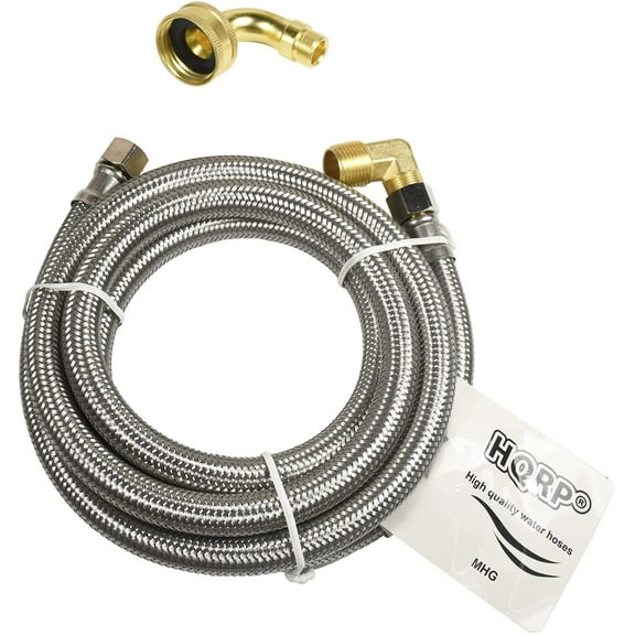 HQRP Dishwasher Fill Hose Universal Fit with Comp Connection and MIP Elbow Fitting