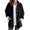 Black, variant on Women's Cozy Soft Open Front Cardigan Long Sleeve Notched Lapel Loose Fit Casual Outerwear For Fall And Winter Seasons