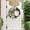 U, variant on White Tulips Monogram Initial Front Door Wreath 14.5inch Rattan Wreath with Jute Bow White Letters Decorative Farmhouse Style Rustic Door Decor for Wedding Party, Mother' S Day & Father's Day, T