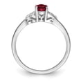 thumbnail image 2 of Sterling Silver Rhodium-plated Created Ruby Ring, 2 of 6