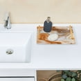 thumbnail image 7 of Ryvnso Marble Orange Bathroom Tray Vanity Countertop Trays Acrylic Organizer, 7 of 7