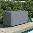 thumbnail image 6 of COVERS&ALL Patio Deck Box Cover - Heavy Duty 18 Oz Waterproof Outdoor Yard Cushion Storage Box Protection 100% Weather Resistant with Air Pockets and Drawstring. (63” W X 30”D x 28”H, Grey), 6 of 7