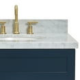 thumbnail image 4 of Ariel Hamlet 43 In. Right Offset Oval Sink Vanity With 1.5 In. Carrara White Countertop In Midnight Blue, 4 of 11