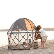 Go With Me Eclipse Portable Toddler Playard with Canopy, Indoor/Outdoor, Grey, Unisex
