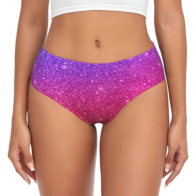 Fotbe Holiday Shiny Calzones Estampados para Mujer – Ropa Interior de Algodón, Cómoda, Suave y Elástica-Medium