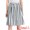 Gray, variant on DARING DIVA Women's Striped Button Front Elastic Back Waist A-Line Skirt L Orange