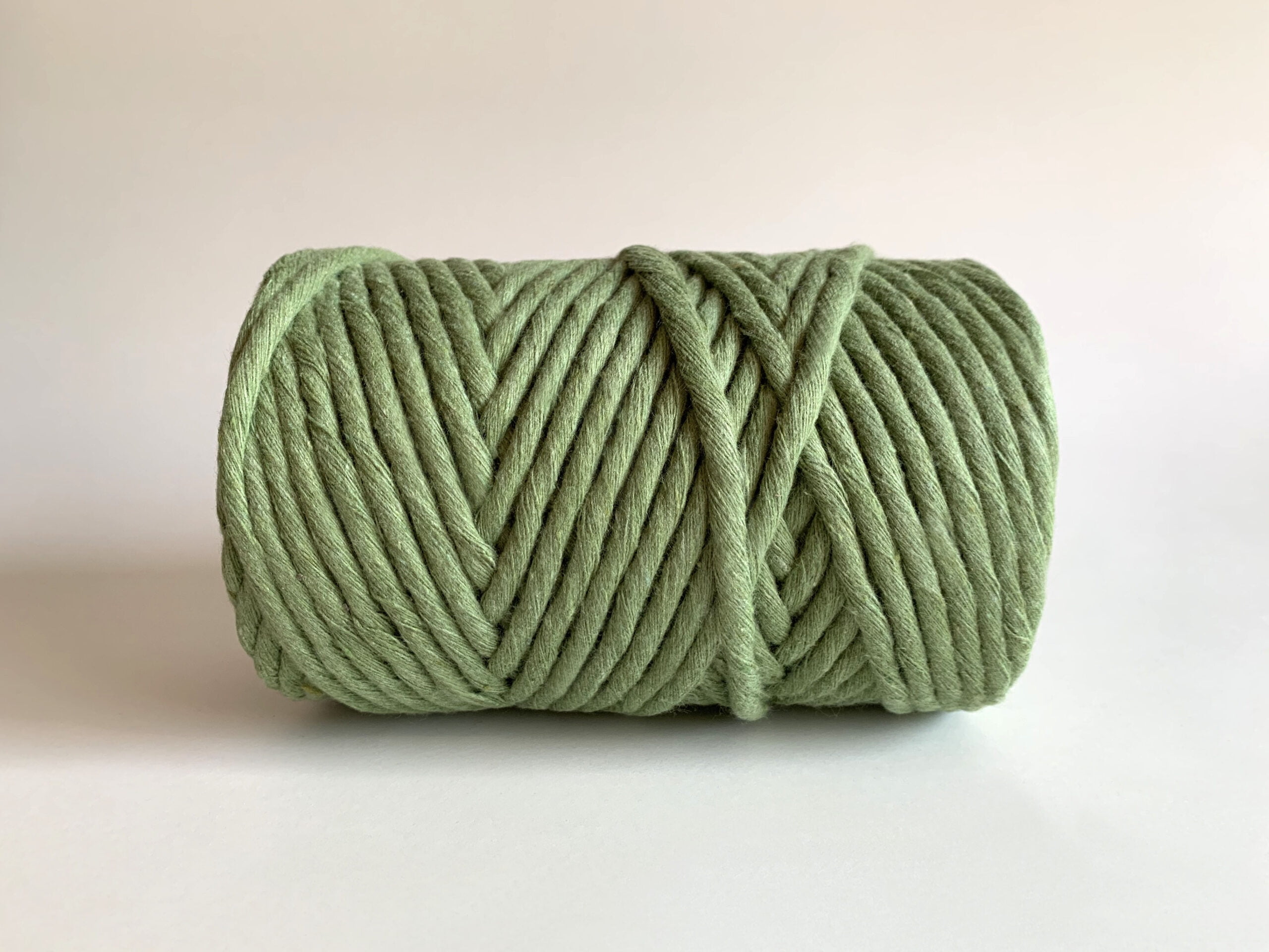 6mm Single Strand Recycled Cotton Macrame String - Light Green