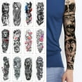 thumbnail image 2 of Full Arm Temporary Tattoos Large Totem Tattoo Sticker Art U4J8 Body E7A2, 2 of 9