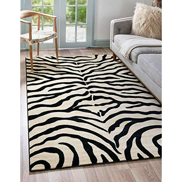 Zebra print animal print carpet