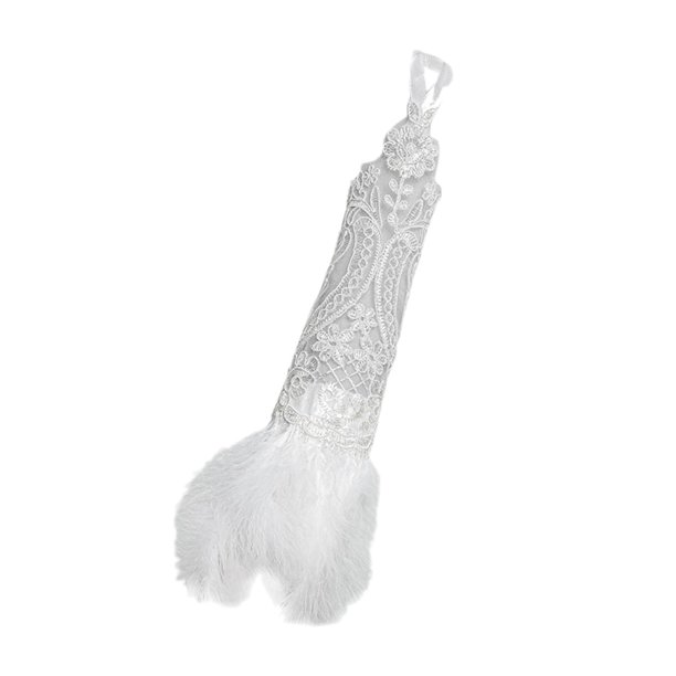 Guante de encaje de Guante de encaje hasta el codo sin dedos para boda Blanco Zulema guantes sin dedos de encaje