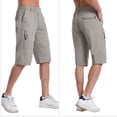 thumbnail image 3 of Capri Long Elastic Cargo ShortsSummer Pants For Men Large Size Workwear Style Straight-cut Loose And Casual Shorts, 3 of 5
