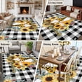 thumbnail image 6 of Sunflower 5'x8' Area Rug for Living Room, Gnomes Black White Checkered Farmhouse Washable Non-Slip Rugs for Bedroom Nursery Dining Room, StainResistant Low-Pile Kitchen Carpet Large Entryway Rugs, 6 of 9