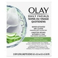 thumbnail image 3 of Olay Daily Facials Face Wash Sensitive Cleansing Wipes, Gentle Makeup Remover, Makeup Wipes, Fragrance-Free, 33 Count, 3 of 14