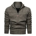 thumbnail image 3 of Vedolay Men Jackets for Winter Basic Comfy Loose Fit Long Sleeve Open Front Cardigan Coffee,2XL, 3 of 4