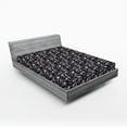 thumbnail image 2 of Ambesonne Bird Print Fitted Sheet, Art Forest Branch Floral, King Size, Pale Pink Indigo, 2 of 5