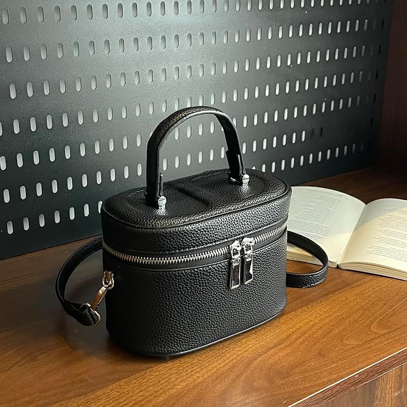 SPEKSEE Square Box Bag Crossbody Purse PU Leather Top-Handle Pouch Purse Designer Shoulder Bag for Women