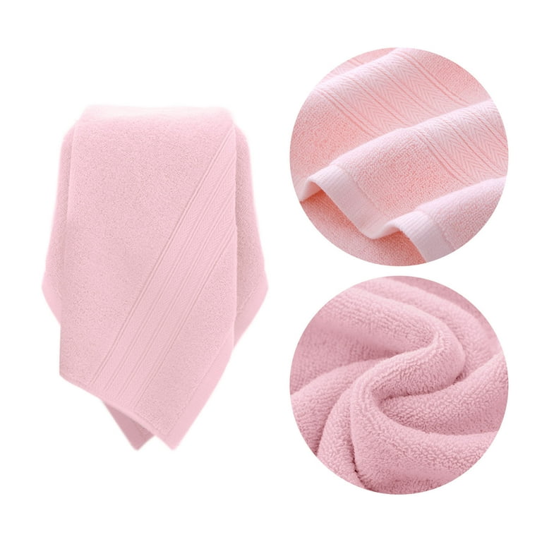 Cotton Bath Towels For Bathroom, Washcloths For Body, 2 PC Towel Set Soft  Absorbent Face Hand Bath Towels, 14 X 30, Pink 