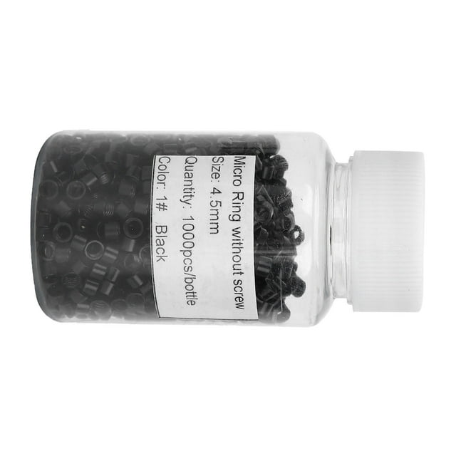 Anneaux d'Extension de Cheveux Mode 1000pcs Noir Lien d'Extension de Cheveux pour Tous les Types de Coiffeur