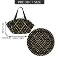 thumbnail image 4 of Golden Sequin Glitter Geometric 2-in-1 Foldable Picnic Blanket Tote Bag Shoulder Handbag, Large Circular Outdoor Mat for Beach Camping Park, 4 of 5