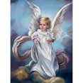thumbnail image 1 of Wdftyju Kit de bricolaje de pintura de diamante redondo completo cuadro de mosaico de diamantes de imitación de ángel de niña pequeña Wdftyju 5kl7eu0re2gk0vm8, 1 of 9
