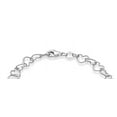 thumbnail image 3 of Miabella Sterling Silver Italian Rolo Heart Link Chain Anklet Ankle Bracelet for Women, Made in Italy (Length 11 Inches), 3 of 6