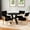 Acacia Wood + ABS+2, variant on ZHICHUN  Contemporary Dining Chair Beige Teddy Fleece Upholstered Chair with Rubberwood Backrest Solid Wood Legs High Resilience Foam Spring Seat for Dining Room Kitchen Small Space