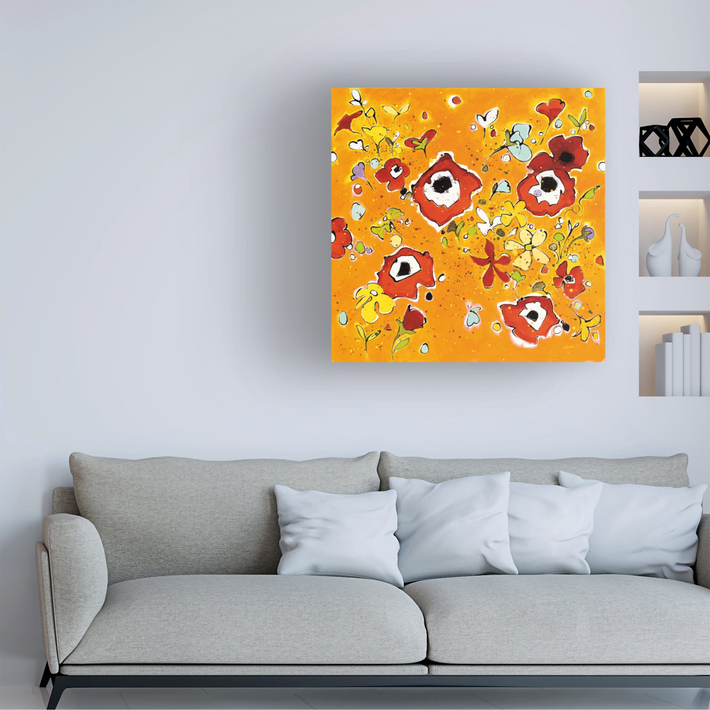 Shirley Novak 'Fleur Amusement' Canvas Art