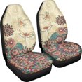 thumbnail image 3 of XYZCANDO Comfortable Car Seat Covers Auto SUV Van, Anti-Scratch Elastic Carseat Covers 2pcs Polyester Dragonfly Flowers Pattern, 3 of 10