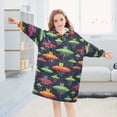 thumbnail image 5 of FORMRS Wearable Blanket Hoodie with Sleeves for Kids Cozy Flannel Sweatshirt, Colorful Space Cat, 5 of 7