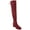 Burgundy Micro, variant on SUGAR Womens Black Zipper Accent Lace Ollie Almond Toe Dress Boots 7.5 M