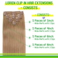 thumbnail image 3 of Extensiones de cabello humano real LORIEN con clip, 45 cm, 100 g, 3 of 6