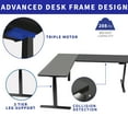 thumbnail image 6 of VIVO Electric 83" x 60" Stand Up Corner Desk, Dry Erase Table Tops, White Frame, 6 of 8