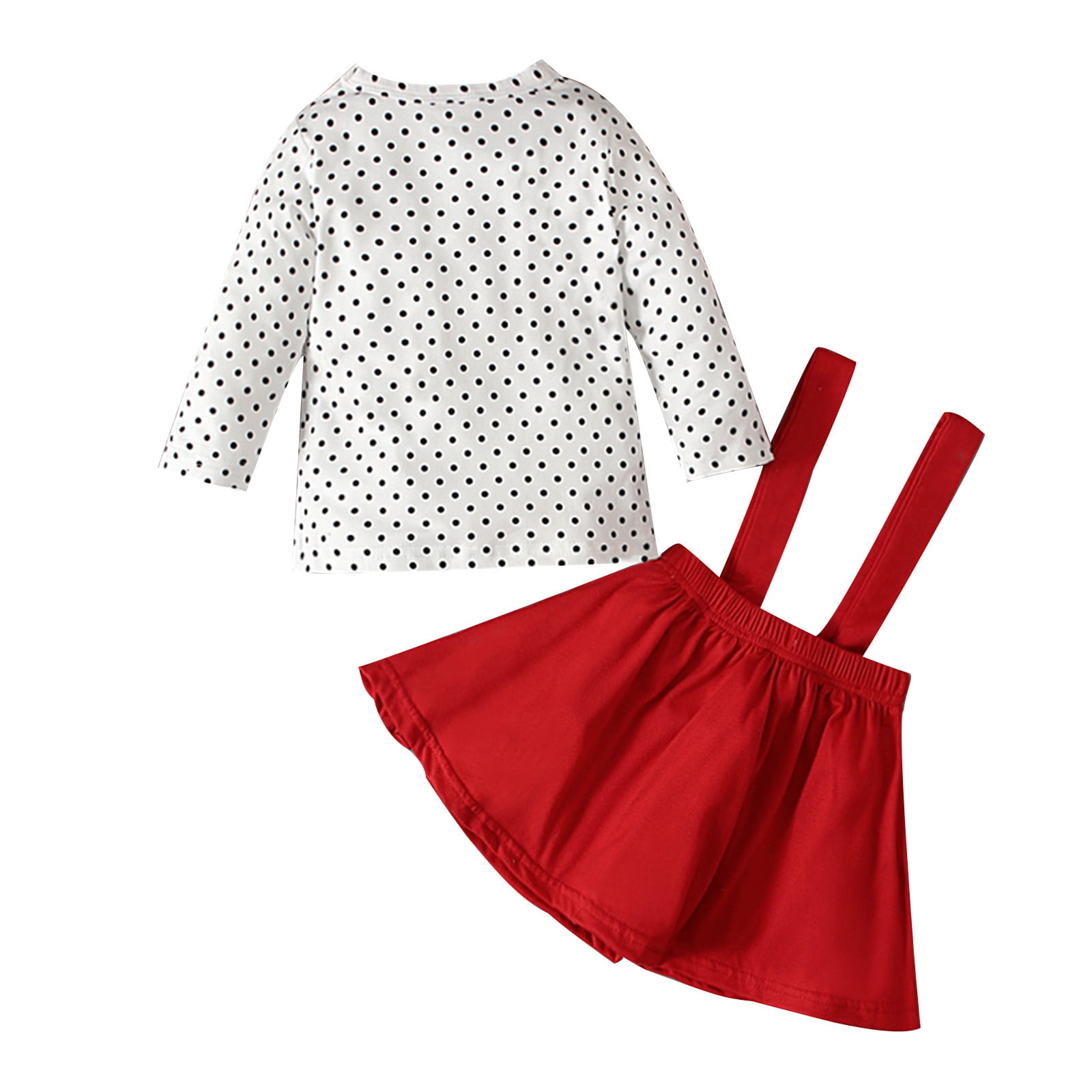 2-piece Toddler Girl Letter Heart Print Black Pullover Sweatshirt and Red Plaid Skirt Set