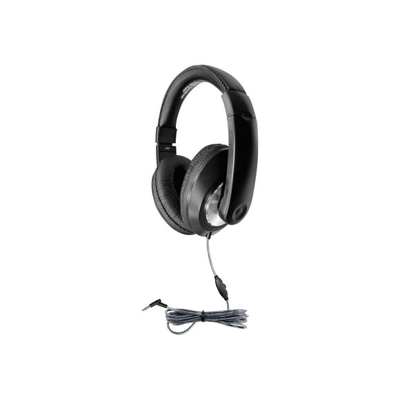 Hamilton Buhl Smart-Trek Deluxe - Headphones - full size - wired - USB - noise isolating - black/silver