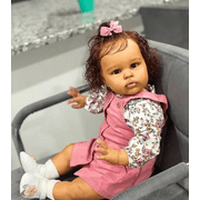 22inch Reborn Baby Dolls Black Girls Lifelike Babies boy That Look Real Eyes Open Realistic Toddler