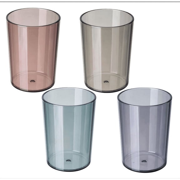 Kids Plastic Cups,10oz Plastic Cups Reusable Unbreakable Plastic Drinking Glasses, Stackable Plastic Tumblers & Water Glasses, Dishwasher Safe, BPA Free, Cup Sets for Kitchen (4 Pack)