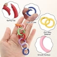 thumbnail image 4 of Uxcell 24 Pcs Trigger Spring O Rings, 0.6 Inch Round Snap Clip Small Welded Multi-Purpose Metal Rings, Light Green, 4 of 6