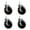 4 Swivel - Top Lock Brakes - Black, variant on 3.5 Inch Phenolic Wheel Swivel 3/4 Inch Threaded Stem Caster Set Service Caster