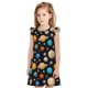 thumbnail image 1 of Fotbe Planets In Deep Space Vestido de Dormir para Niñas de 3 a 10 Años, Mangas Cortas, Estilo Princesa, Pijama Camisón con Mangas Voladas-XX-Large, 1 of 6