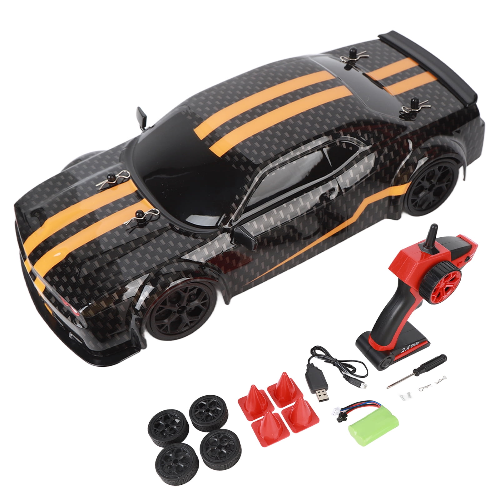 Voiture RC Drift 2.4Ghz Telecommande 4 Roues Eclairage avant Omnidirectionnel Jouet de Course RC Walmart