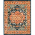 thumbnail image 2 of SAFAVIEH Evoke Westley Bordered Area Rug, Blue/Orange, 9' x 12', 2 of 9