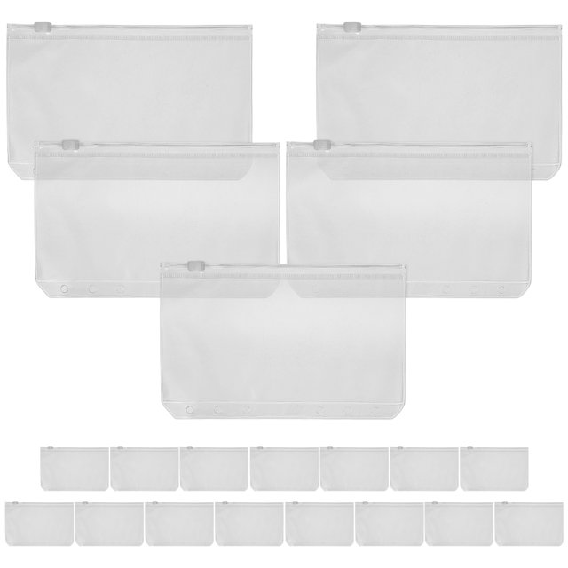 EeaseCA 20 Pcs Pochettes à Fermeture Éclair Portatives Pochettes à Fermeture Éclair Réutilisables Sacs à Fermeture Éclair pour Reliure Pochettes à Fermeture Éclair A6