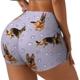 thumbnail image 2 of Sigee German Shepherd Dog Print Women's High Waist Workout Shorts - Squat Proof, Tummy Control, Yoga and Gym Activewear-, 2 of 9