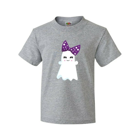 Inktastic Halloween, Ghost, Ribbon, Bow, Trick or Treat, Boo Youth T-Shirt