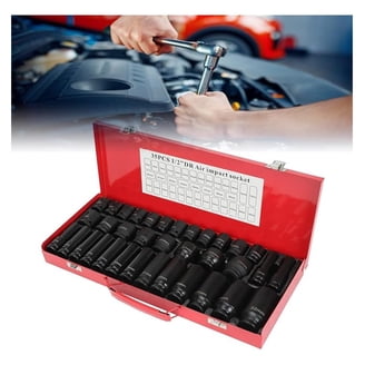 1/2 Drive 34-Piece Deep Impact Socket Set, Metric (8-36mm) 6-Point Cr 1/2 Drive 34-Piece Deep Impact Socket Set, Metric (8-36mm) 6-Point Cr